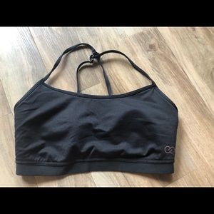 Worn once. Black strappy Sports bra.